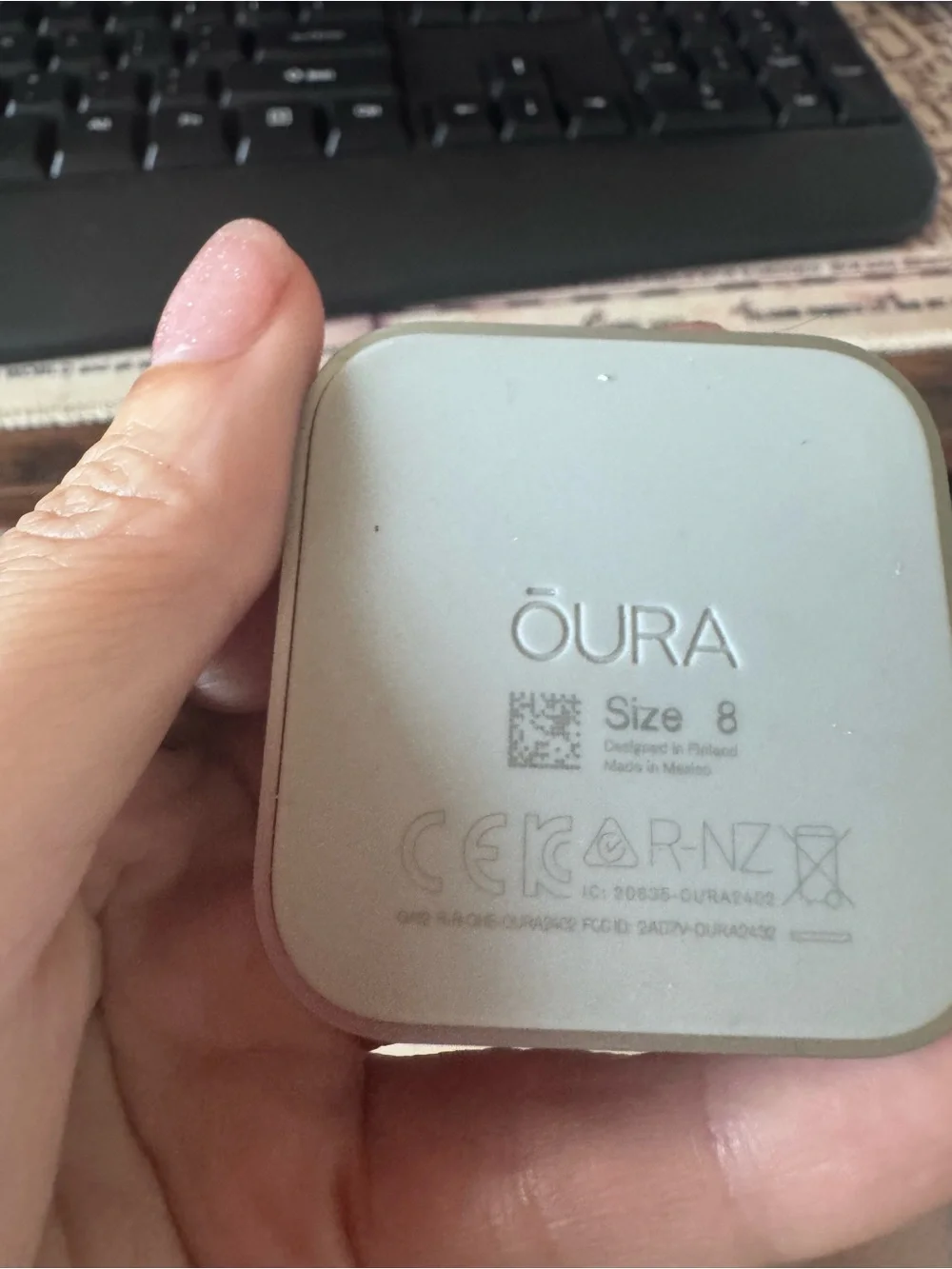 Oura Silver and Black Wearable Controller